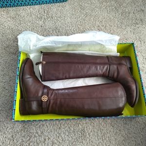 Tory Burch Bristol Equestrian Calf Knee-high riding boots